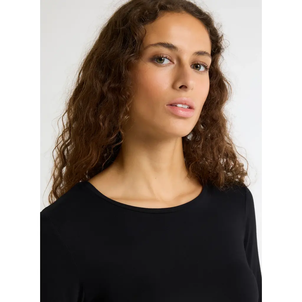 Majestic t-shirt lange mouw FTS008 Col Rond in black