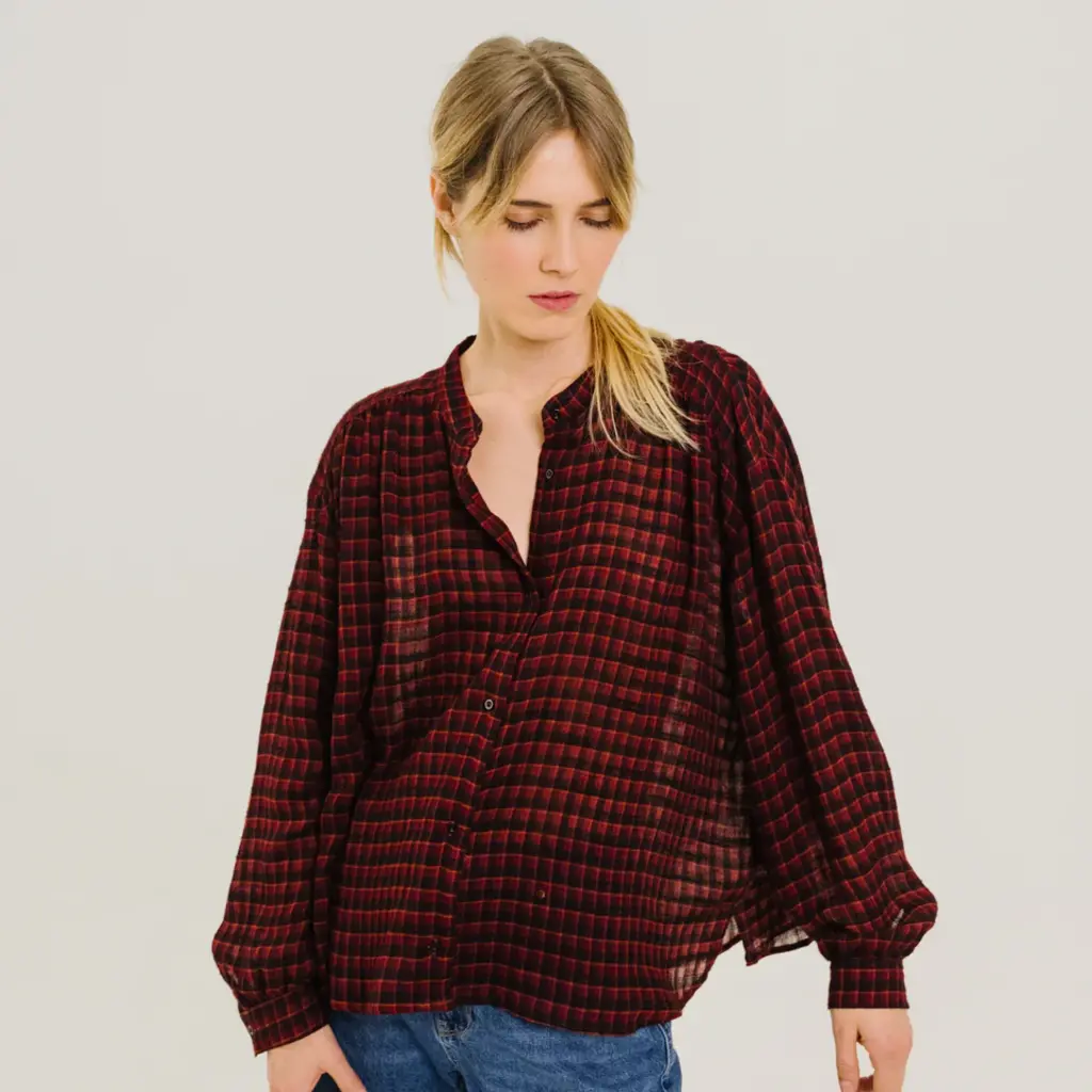 Sacrecoeur blouse Ella Oldham in rouge