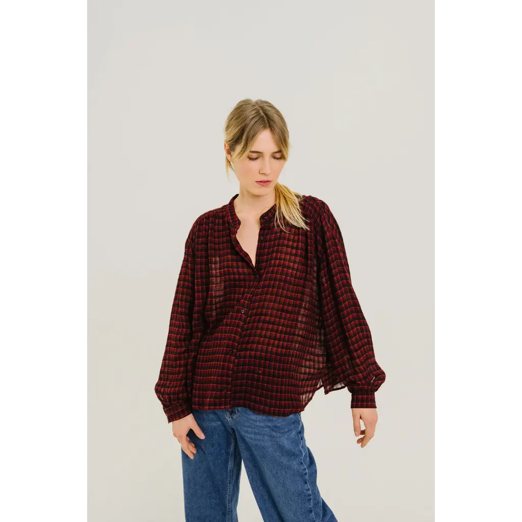 Sacrecoeur blouse Ella Oldham in rouge