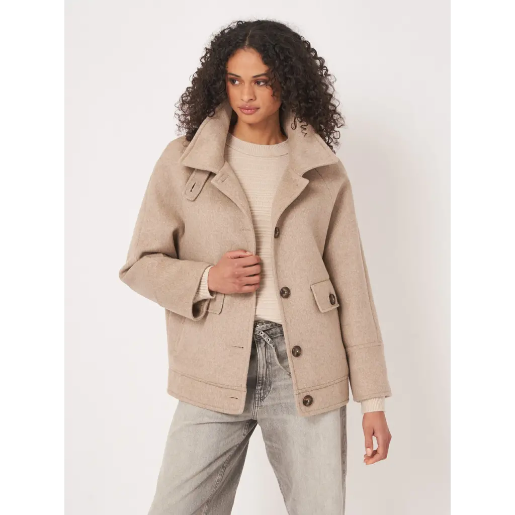 Repeat jas 800242 in dark beige