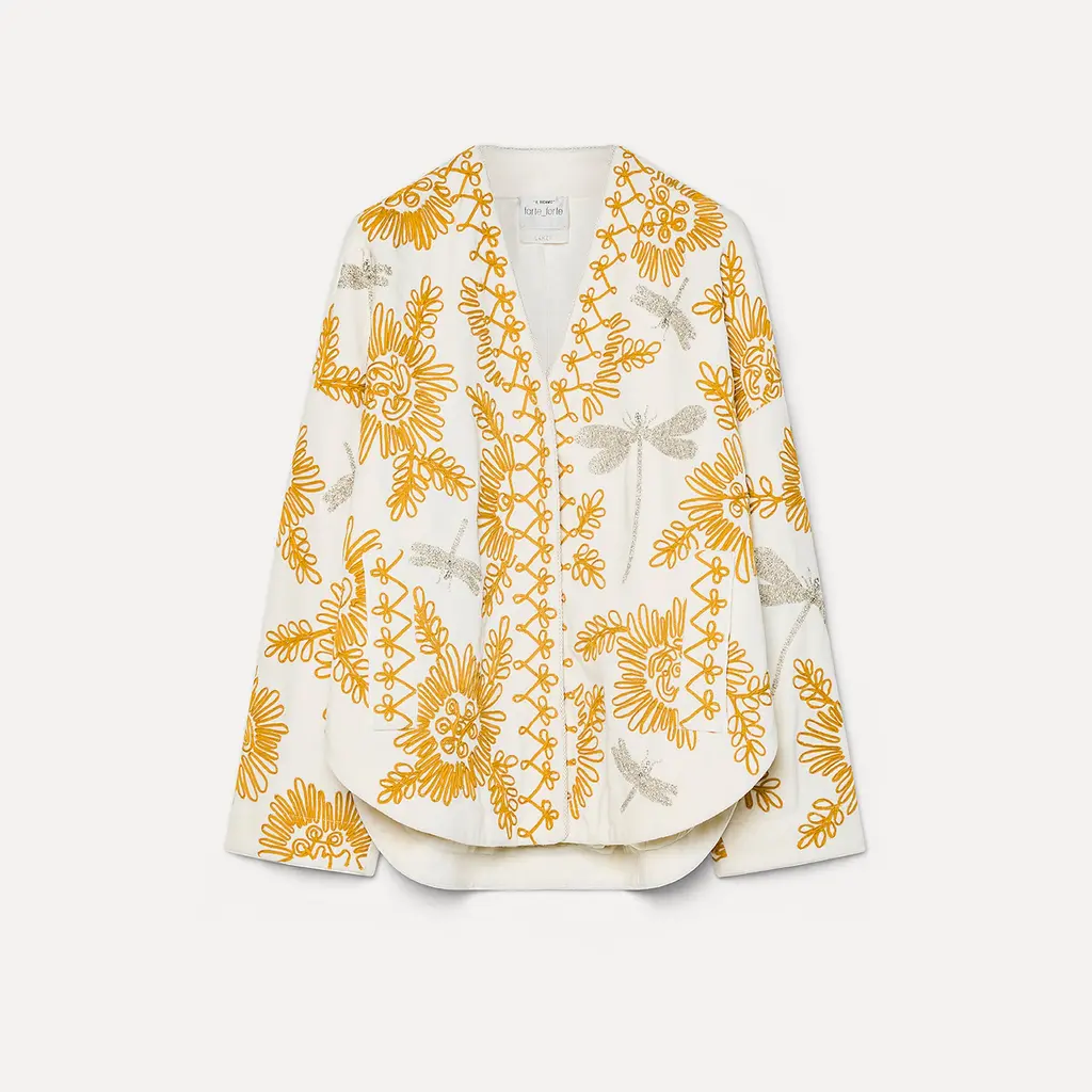 Forte Forte jasje Embroidery Kimono 14039 in ambra