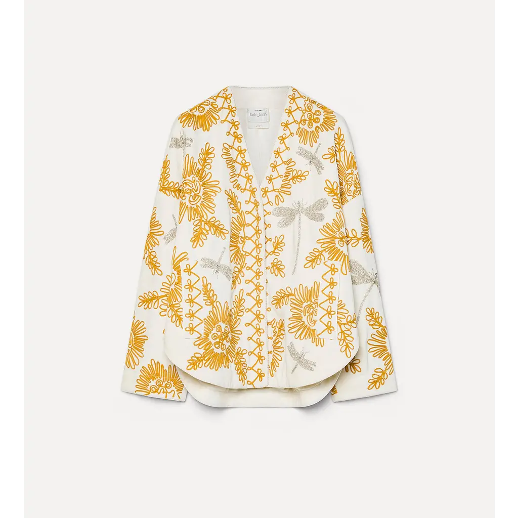 Forte Forte jasje Embroidery Kimono 14039 in ambra