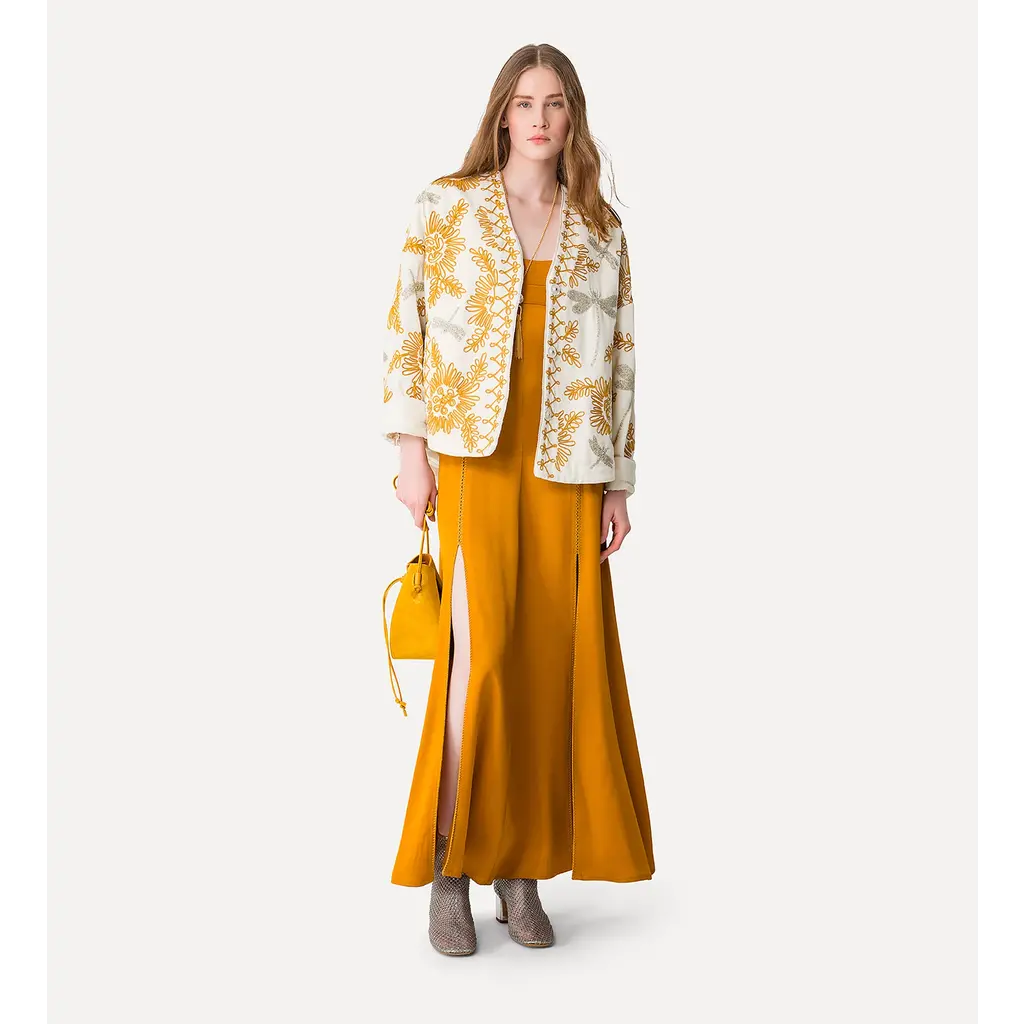 Forte Forte jasje Embroidery Kimono 14039 in ambra