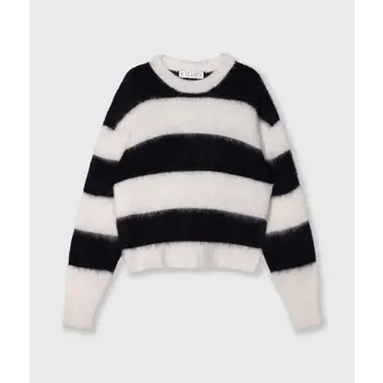 10 Days Crop Hairy Knit Stripe