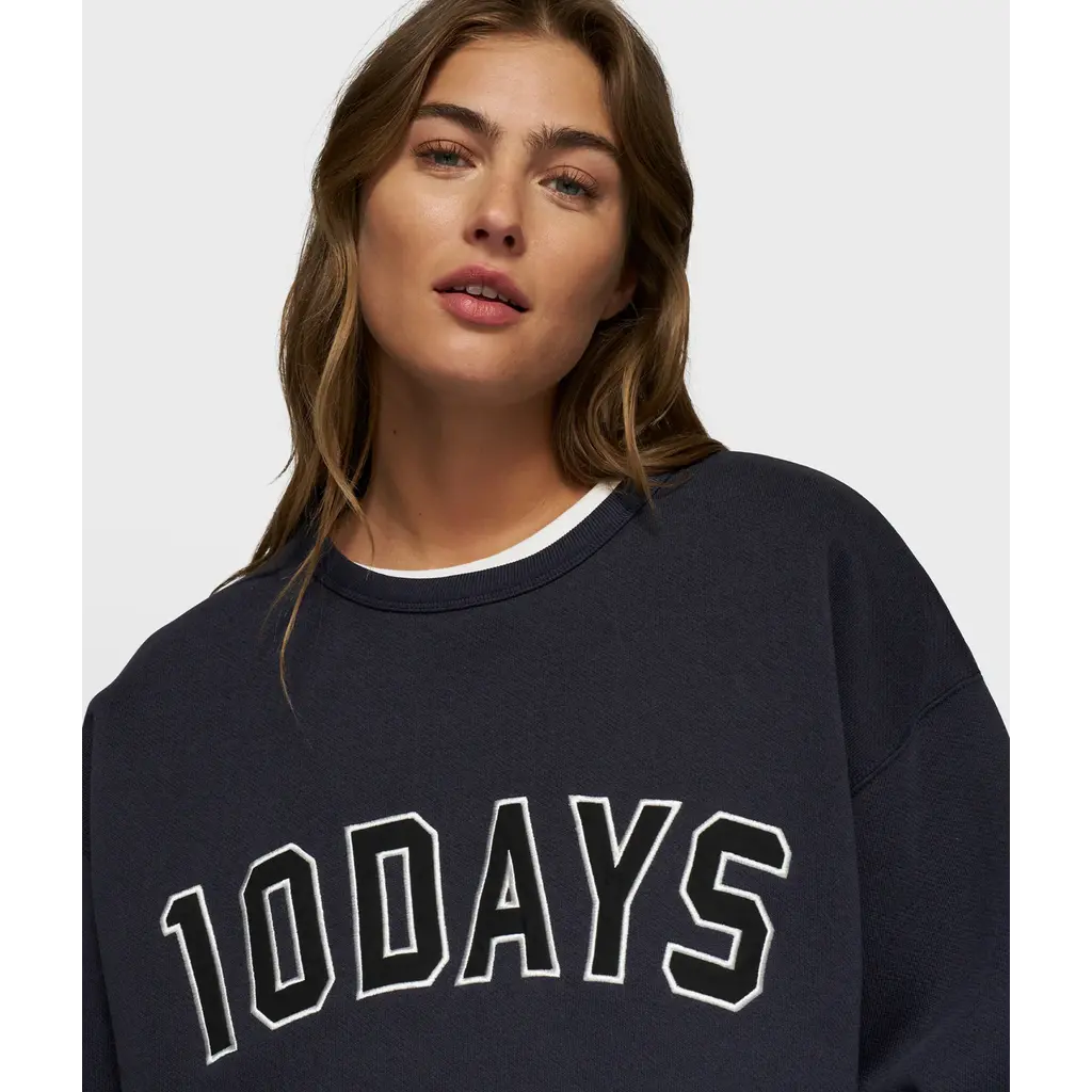 10 Days Statement Sweater in dark navy