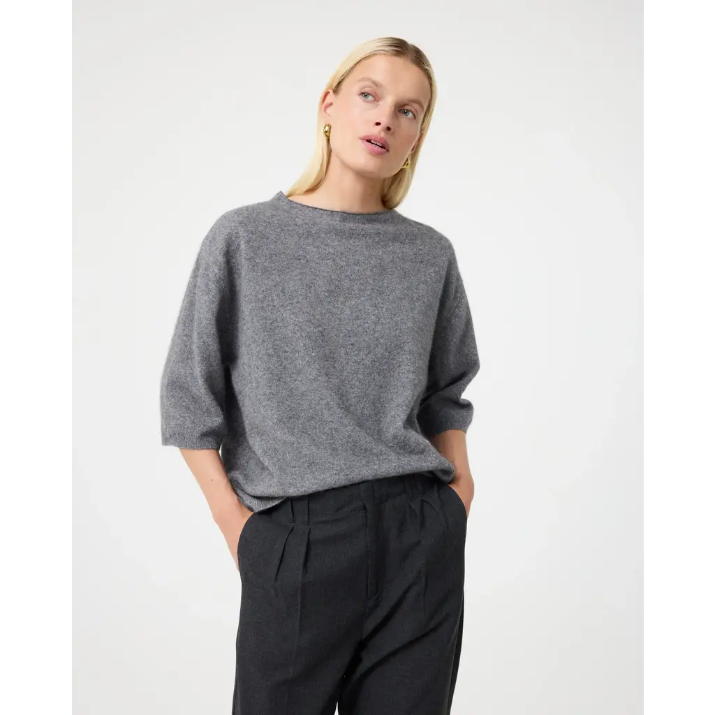 Knit-ted trui Lilly in mid grey