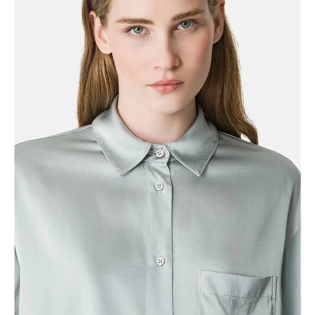 Forte Forte blouse Silk Shirt 14372 in pearl
