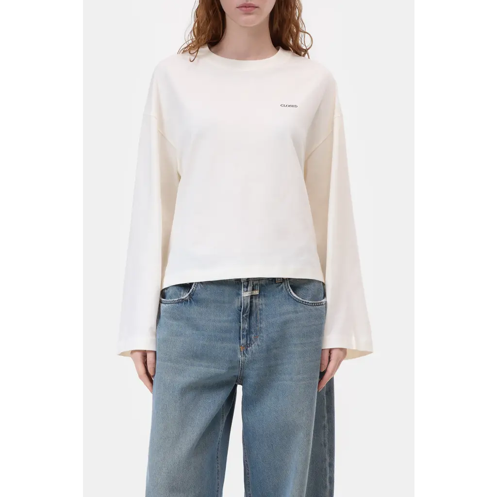 CLOSED t-shirt crewneck in ivory