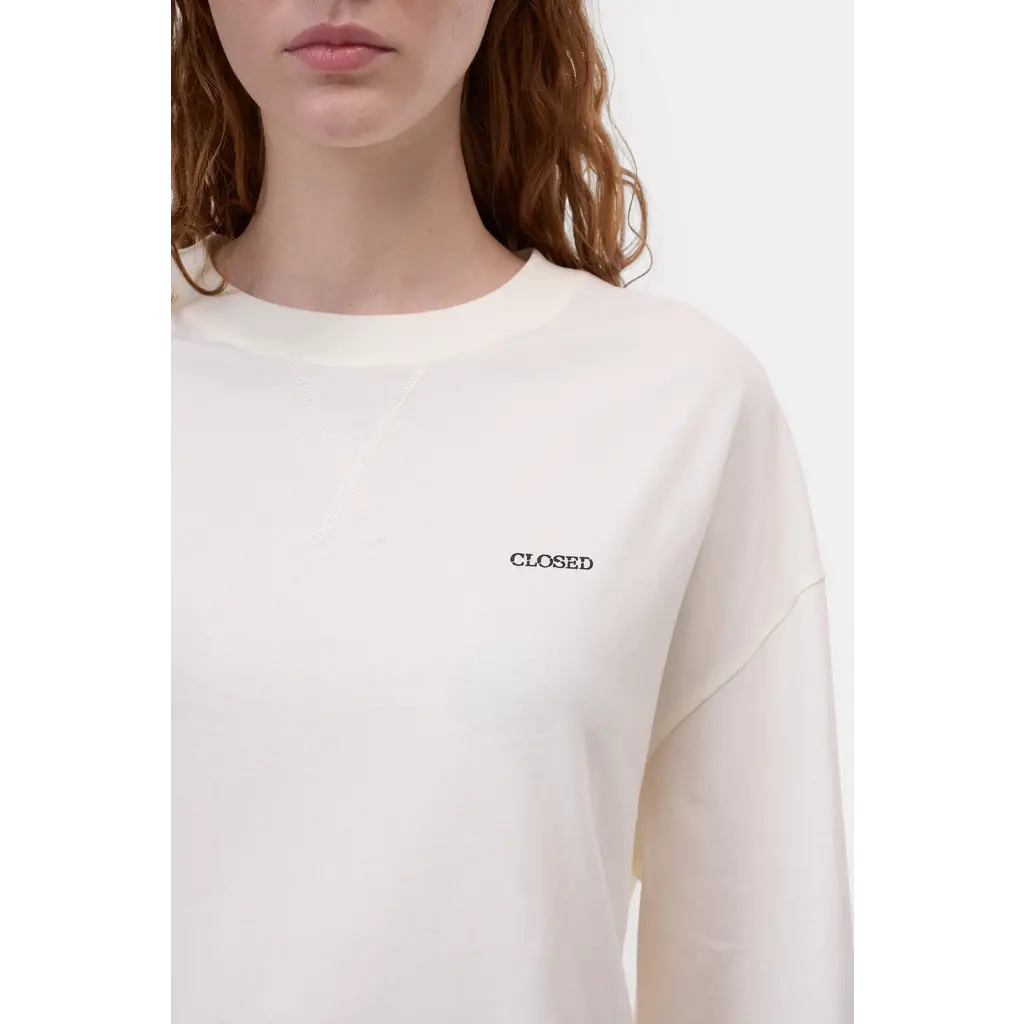 CLOSED t-shirt crewneck in ivory