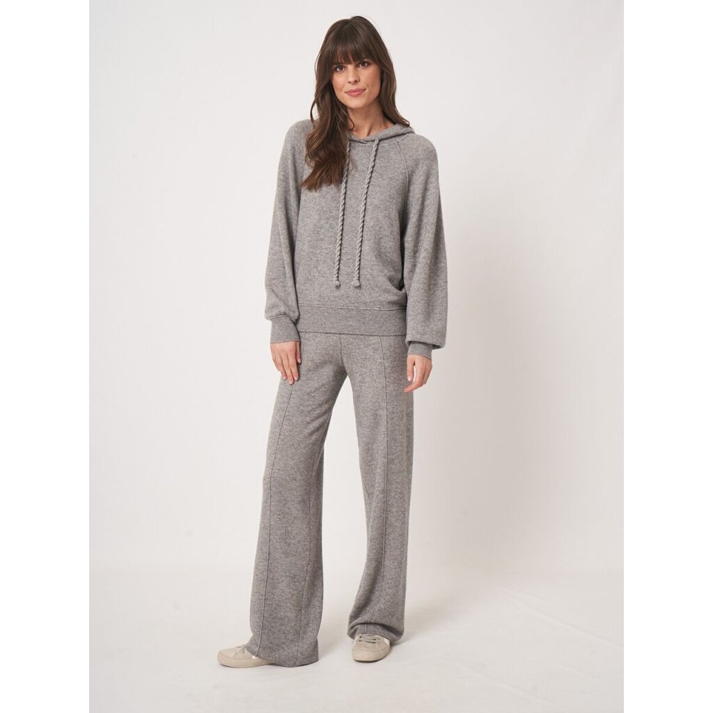 Repeat wollen pantalon in light grey