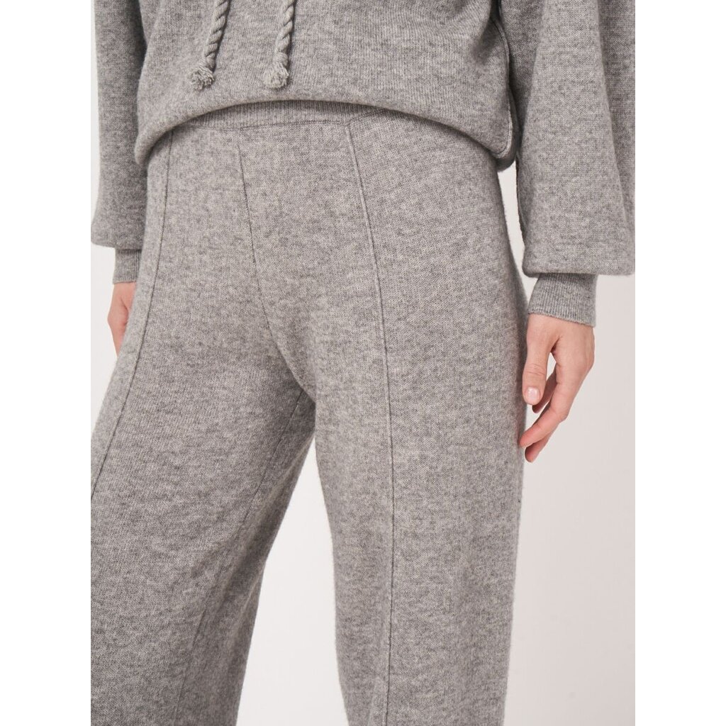 Repeat wollen pantalon in light grey
