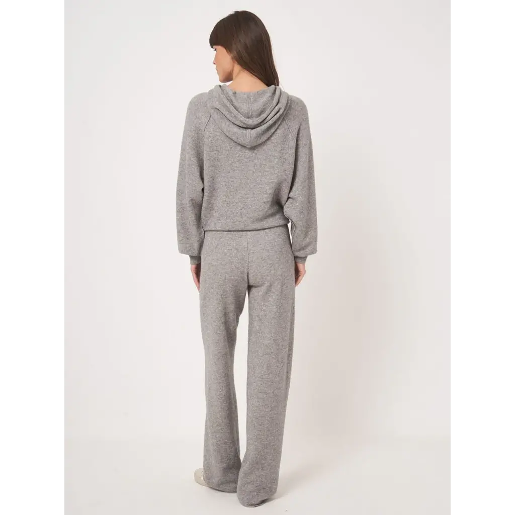 Repeat wollen pantalon in light grey