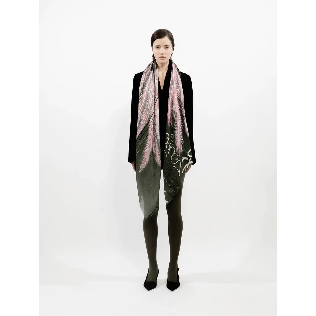 Talking Walls shawl Ela Single Face in print burlesque