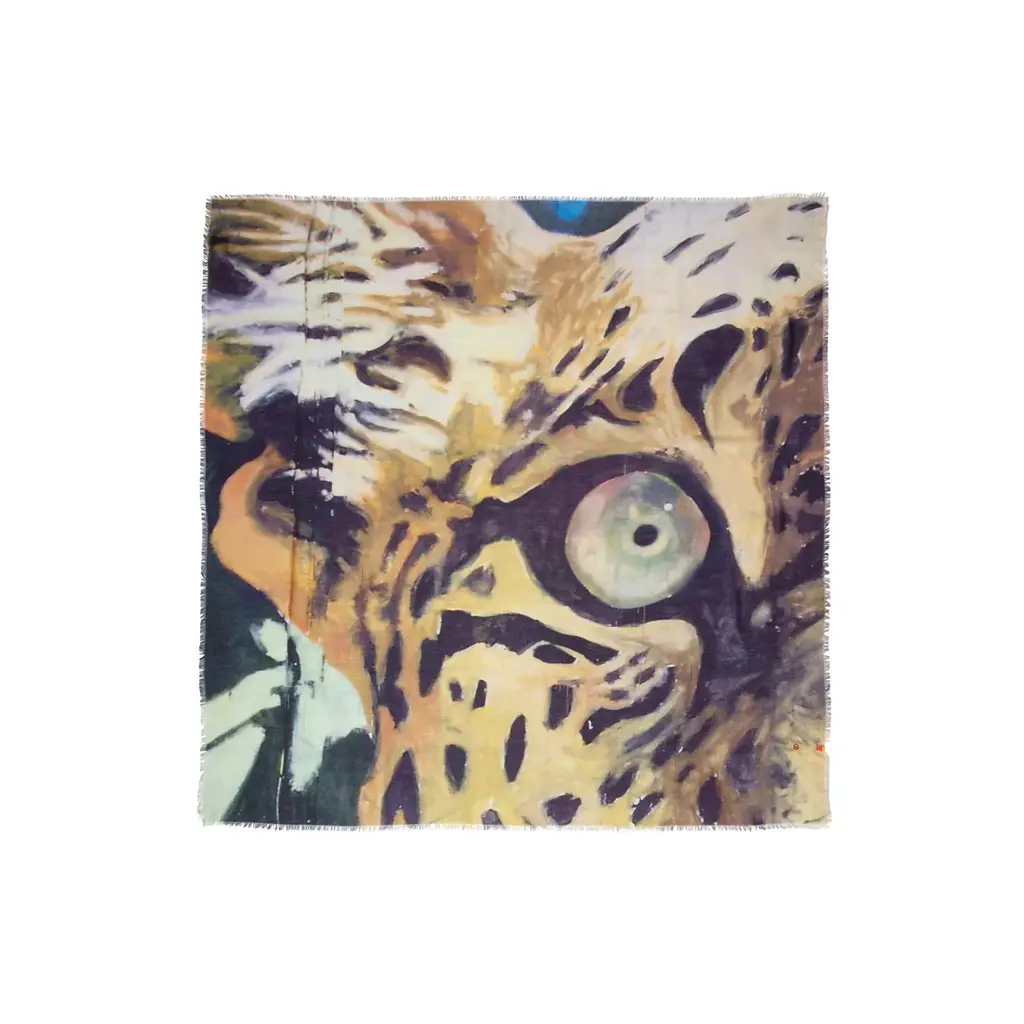 Talking Walls shawl Ela Single Face in print leopard