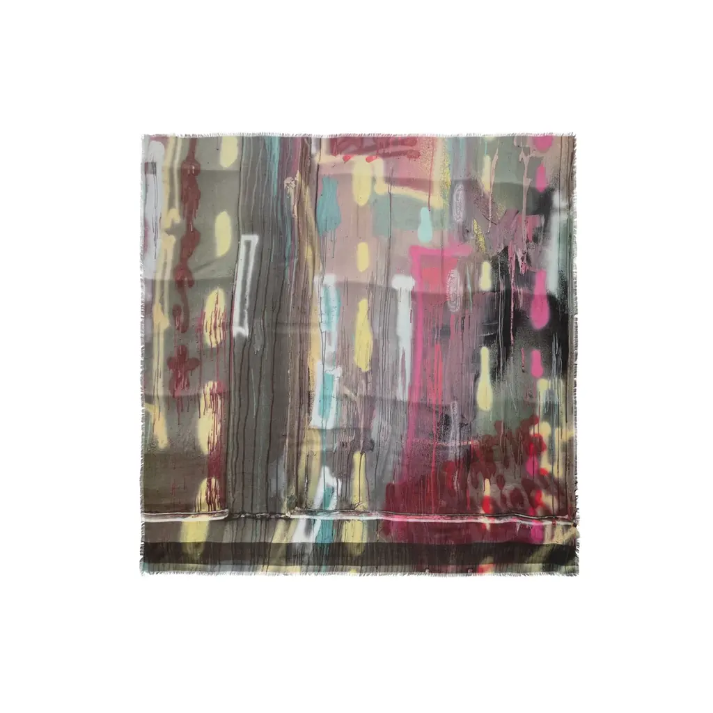 Talking Walls shawl Ela Single Face in print chromas
