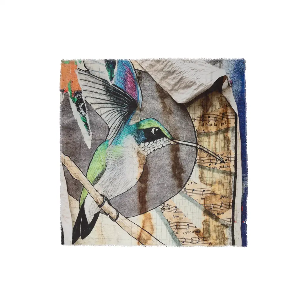 Talking Walls shawl Ela Single Face in print melody