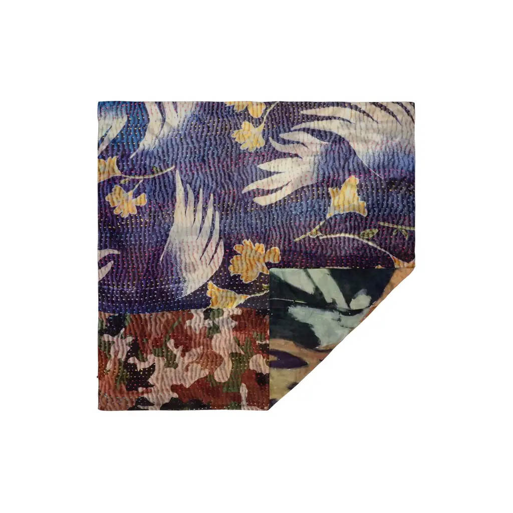 Talking Walls shawl Ava Double Face in prints leopard/cameo