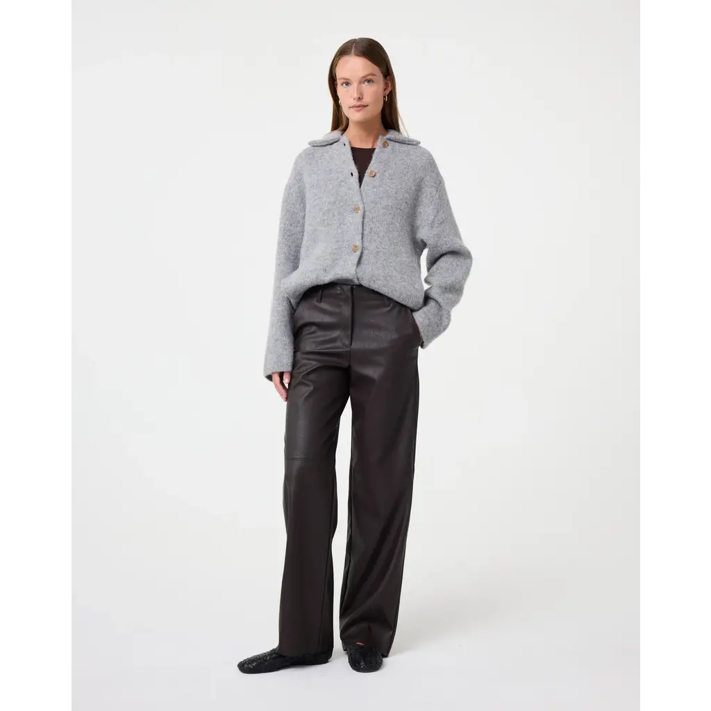 Knit-ted Naomi pantalon in brown/choco