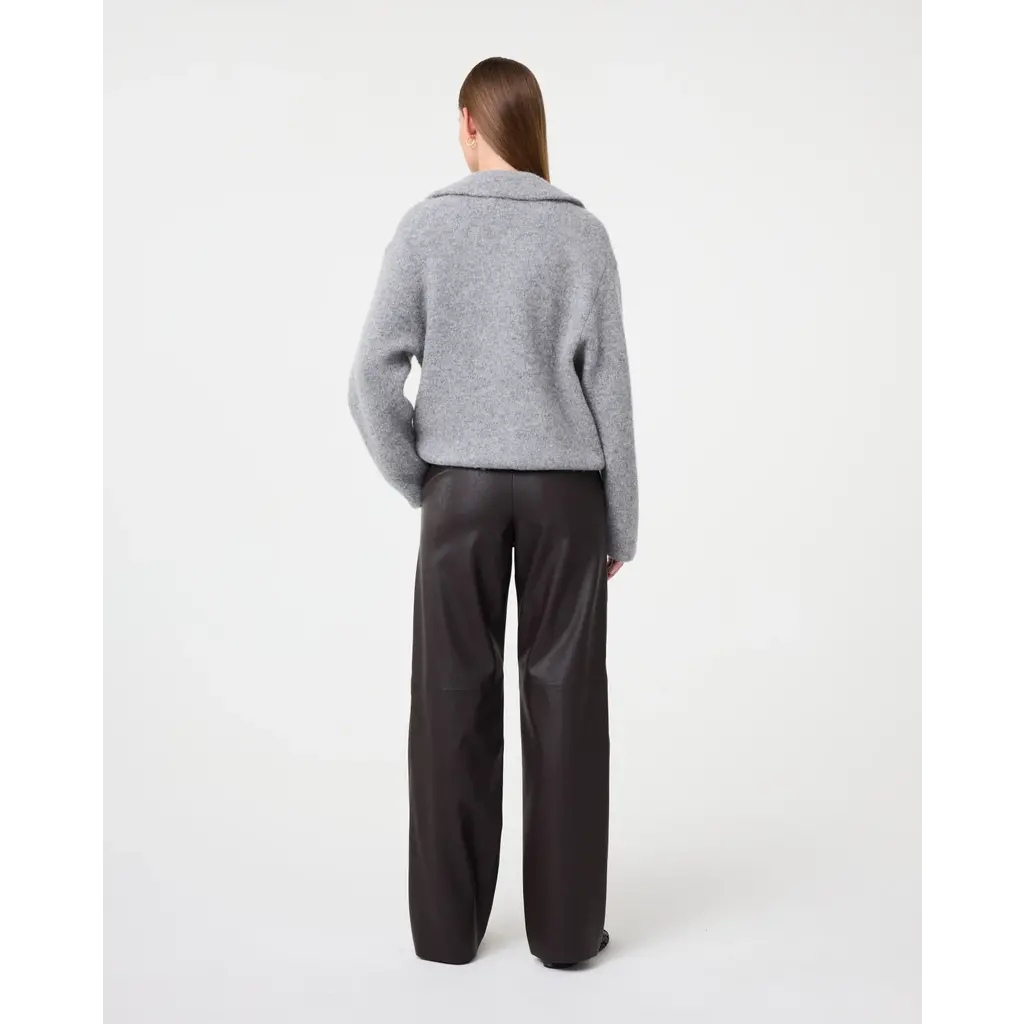 Knit-ted Naomi pantalon in brown/choco
