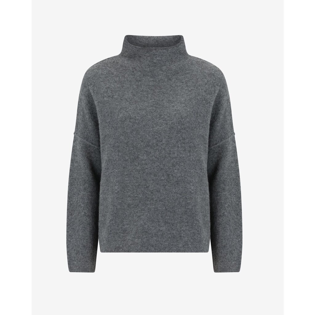 Knit-ted trui Kim in mid grey
