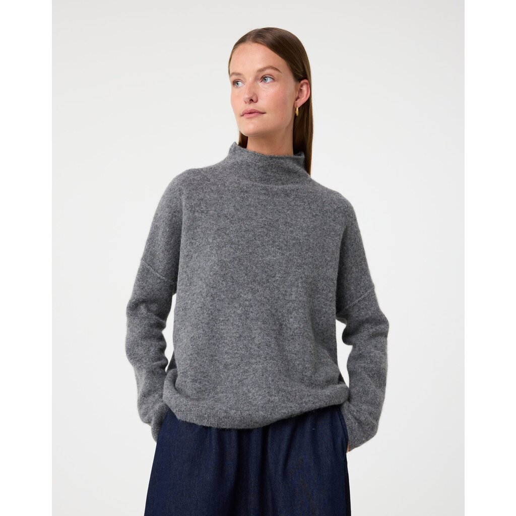 Knit-ted trui Kim in mid grey