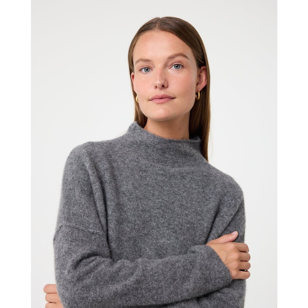 Knit-ted trui Kim in mid grey