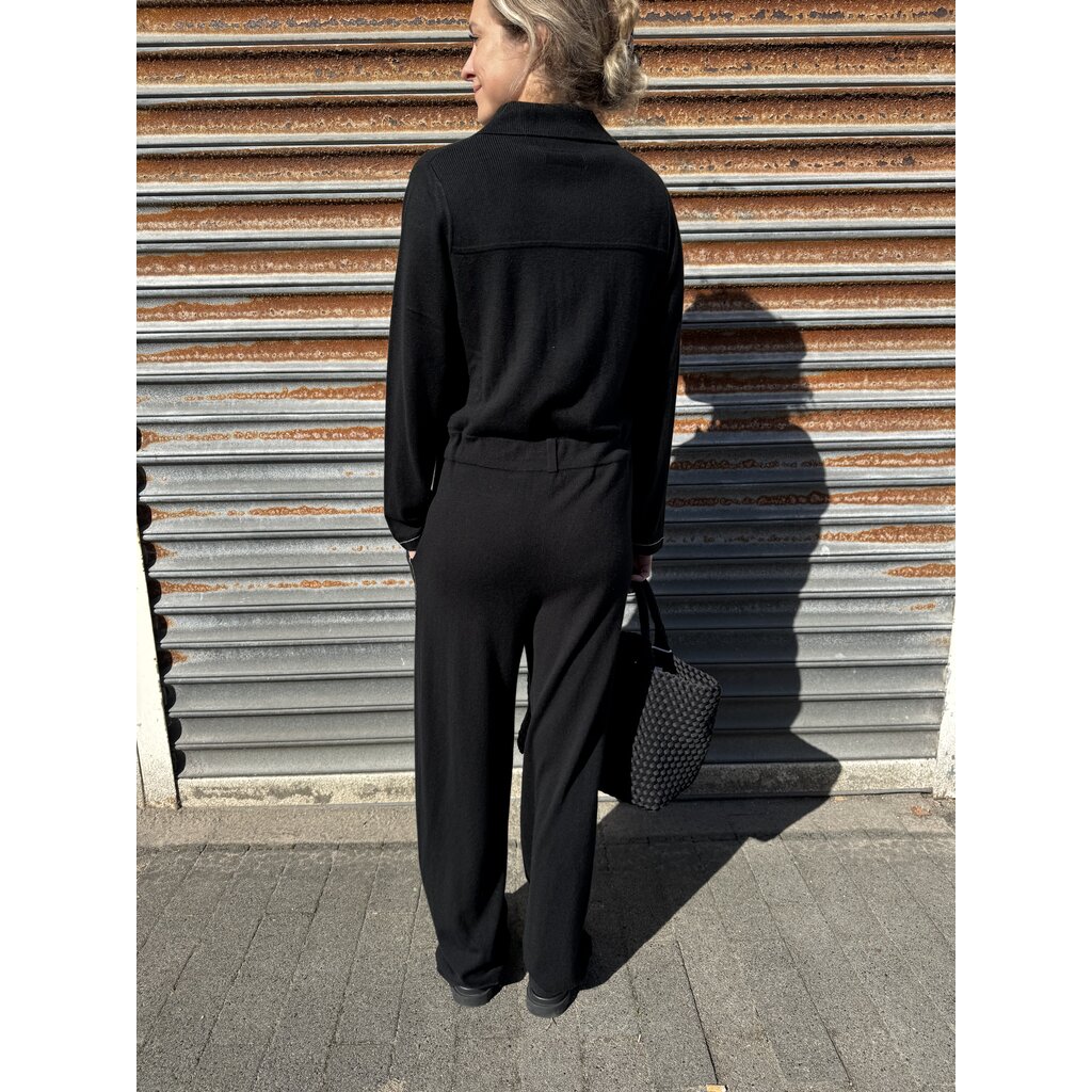 Repeat jumpsuit in black