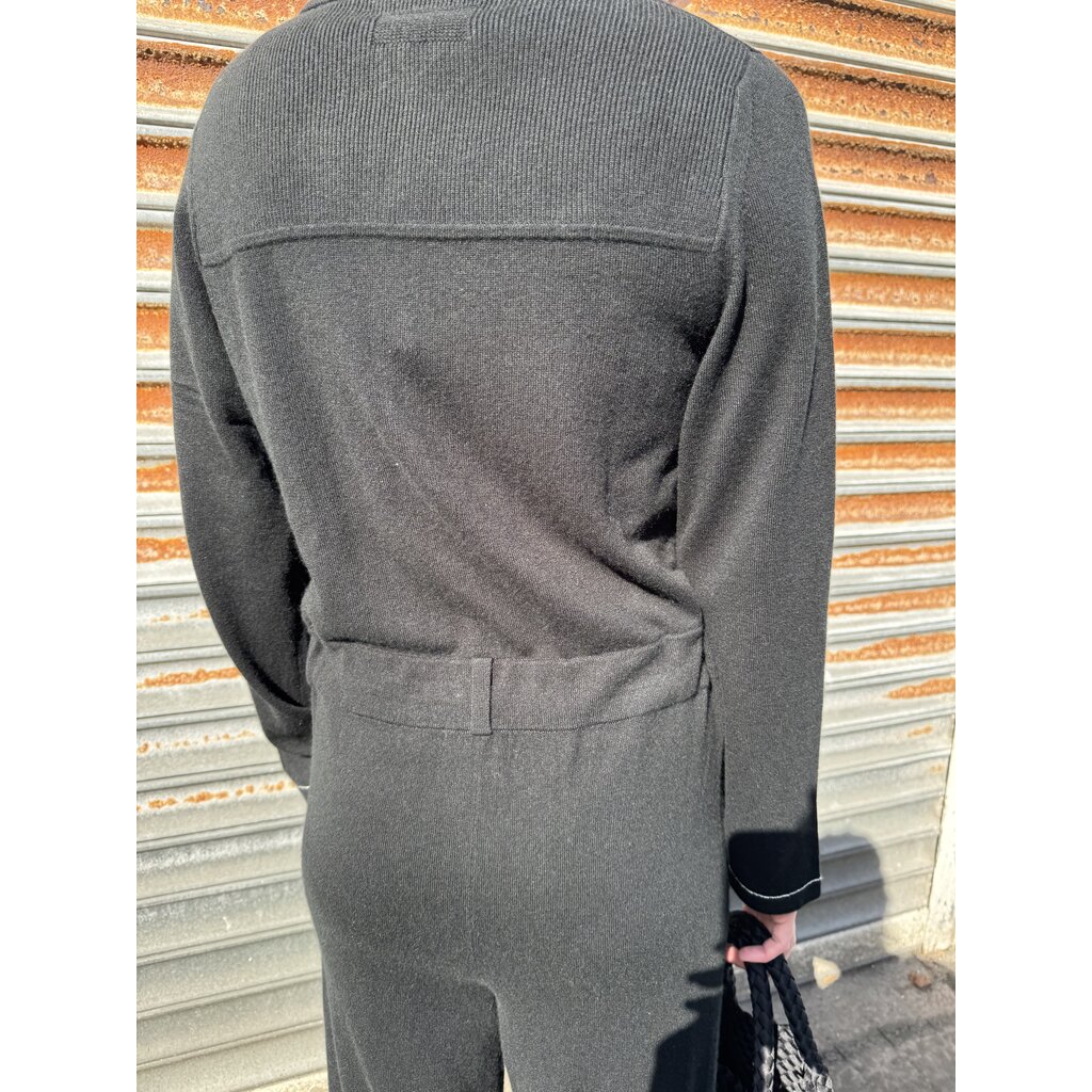 Repeat jumpsuit in black