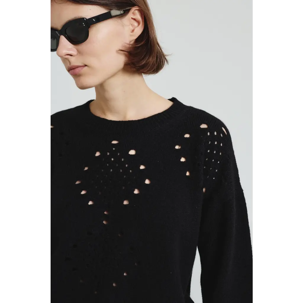 Pomandère trui Knit 8418R 74329 in kleur 999