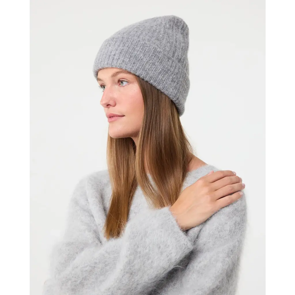 Knit-ted beanie Nora in mid grey