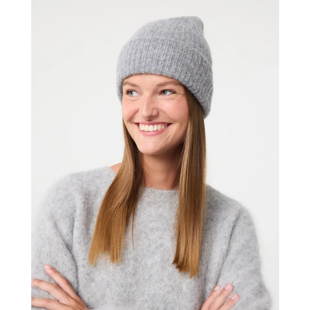 Knit-ted beanie Nora in mid grey