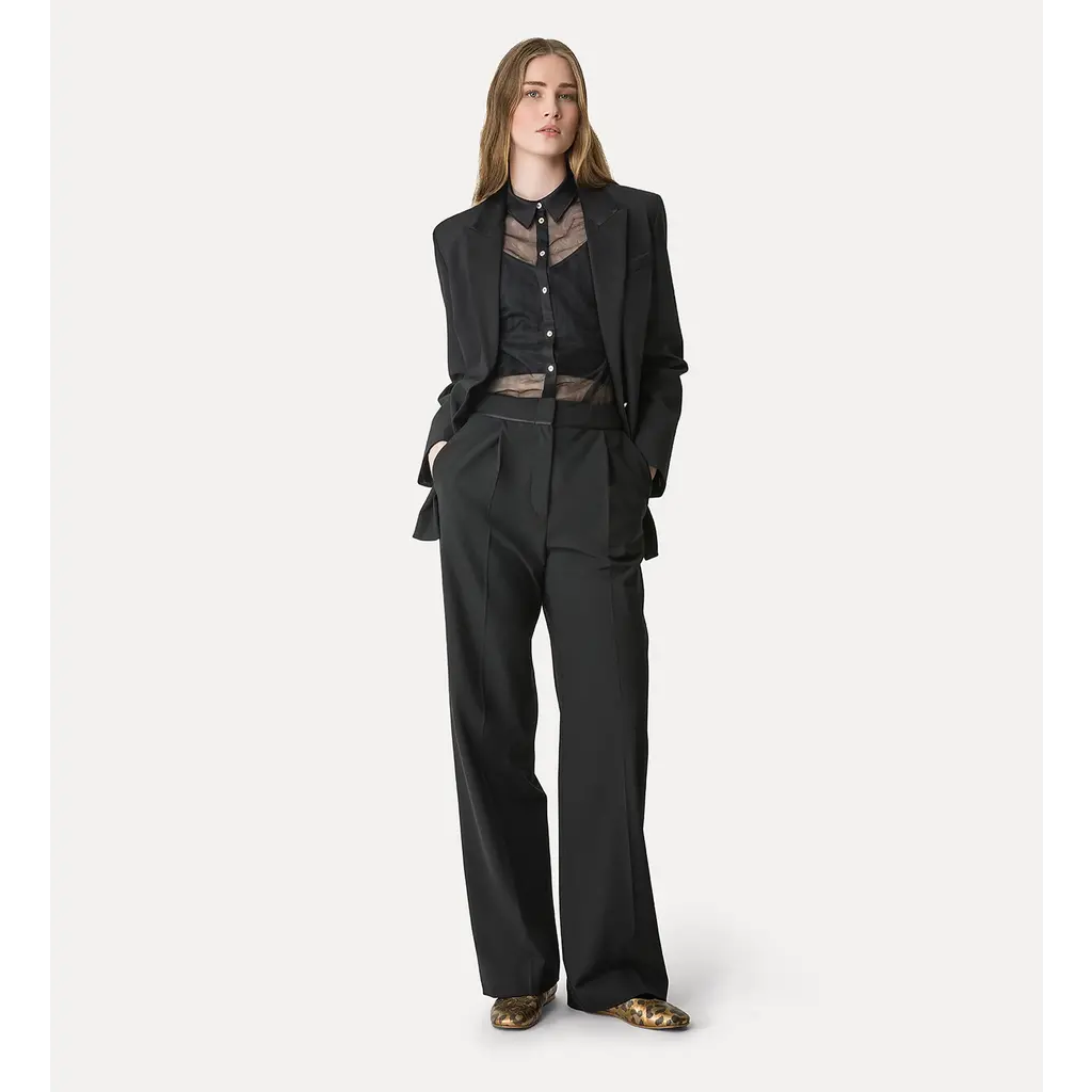 Forte Forte high waist pantalon in noir