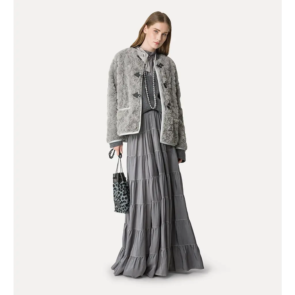 Forte Forte blouse Crater-Neck in stone