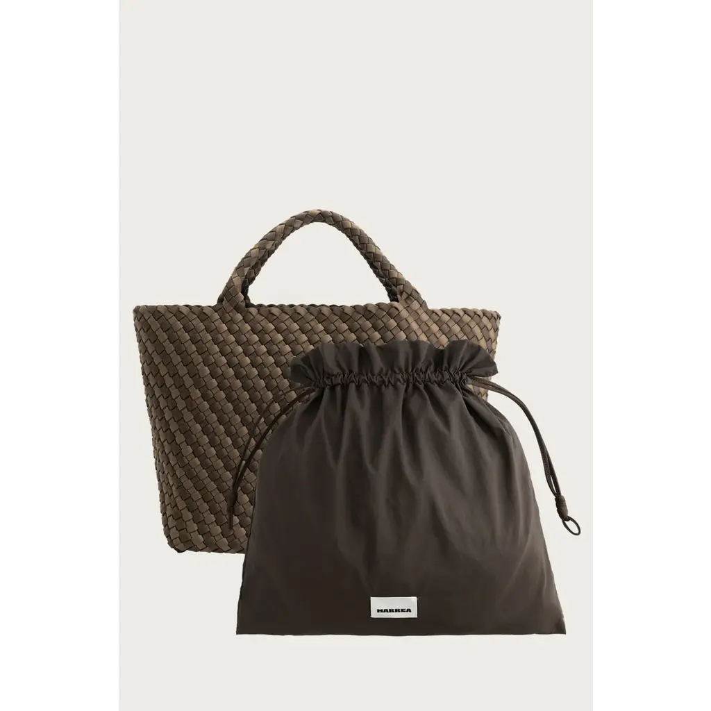 Marrea tas medium stripe in espresso-coco