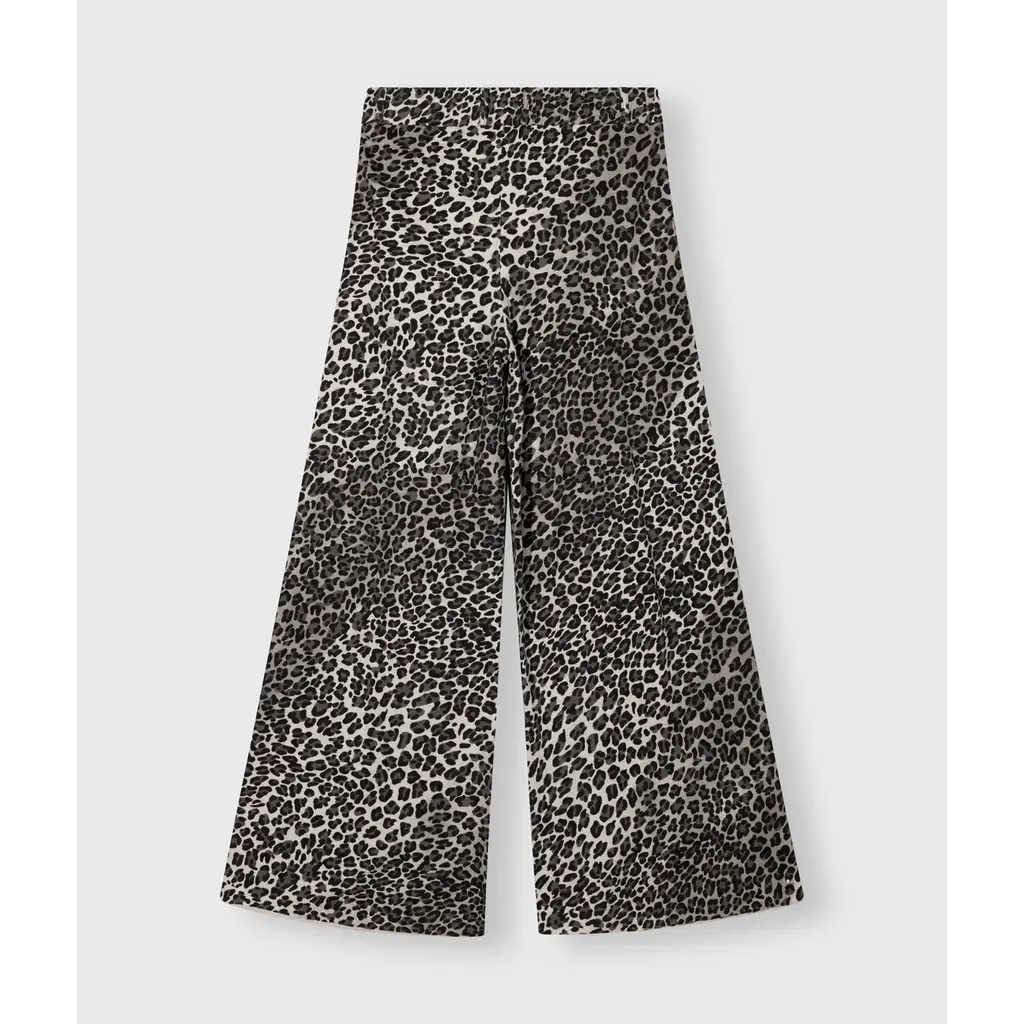 10 Days jogger wide leg leopard in soft white melange
