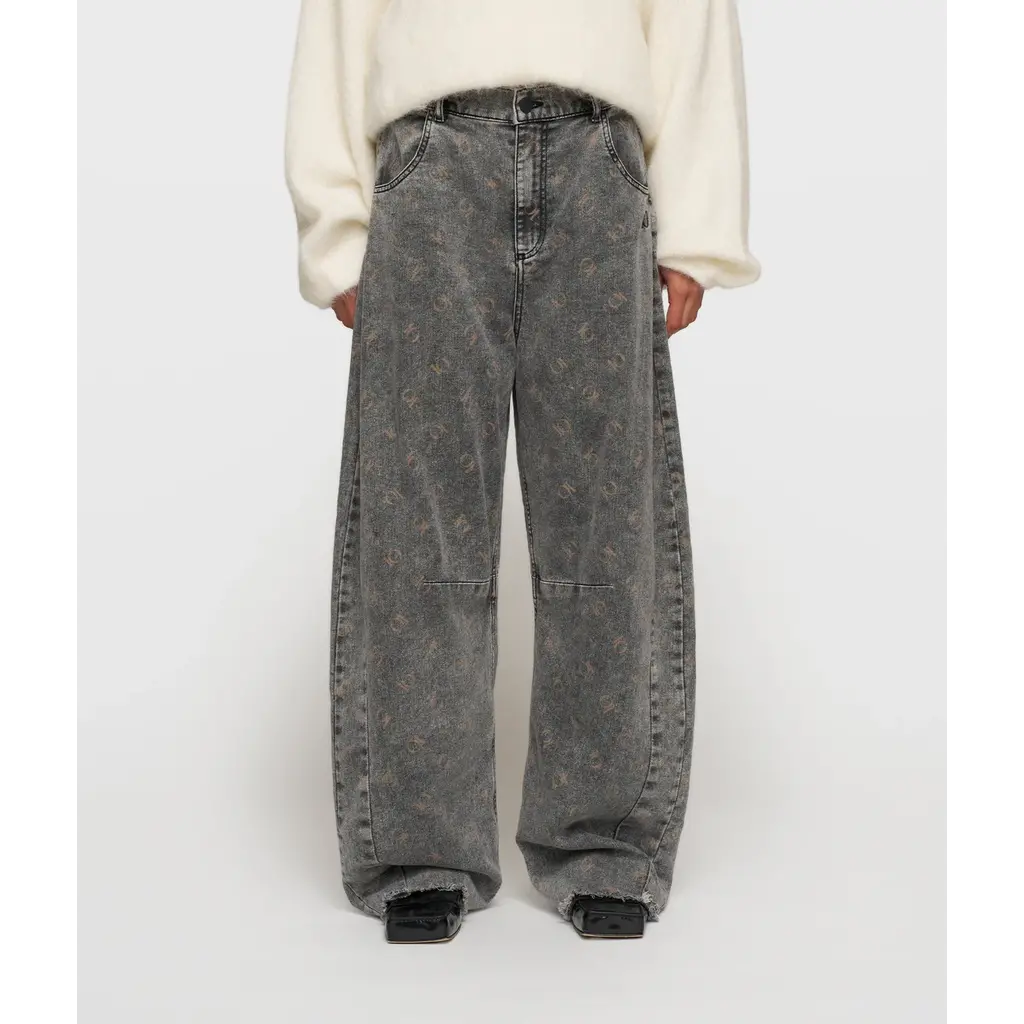 10 Days pantalon western monogram in black