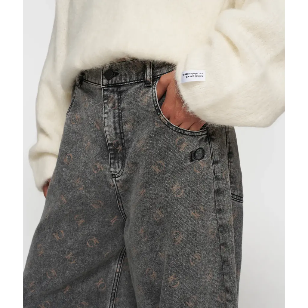 10 Days pantalon western monogram in black