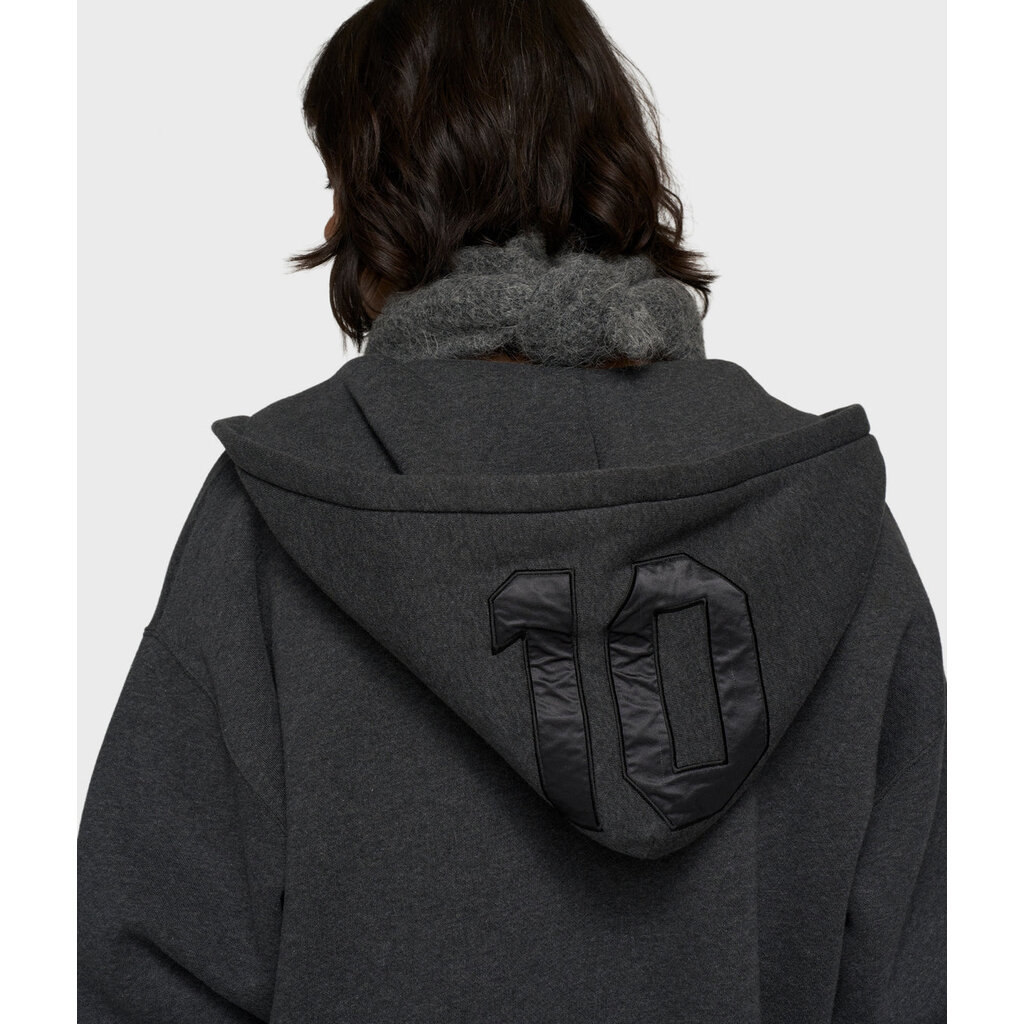 10 Days statement zip hoodie in antra melee