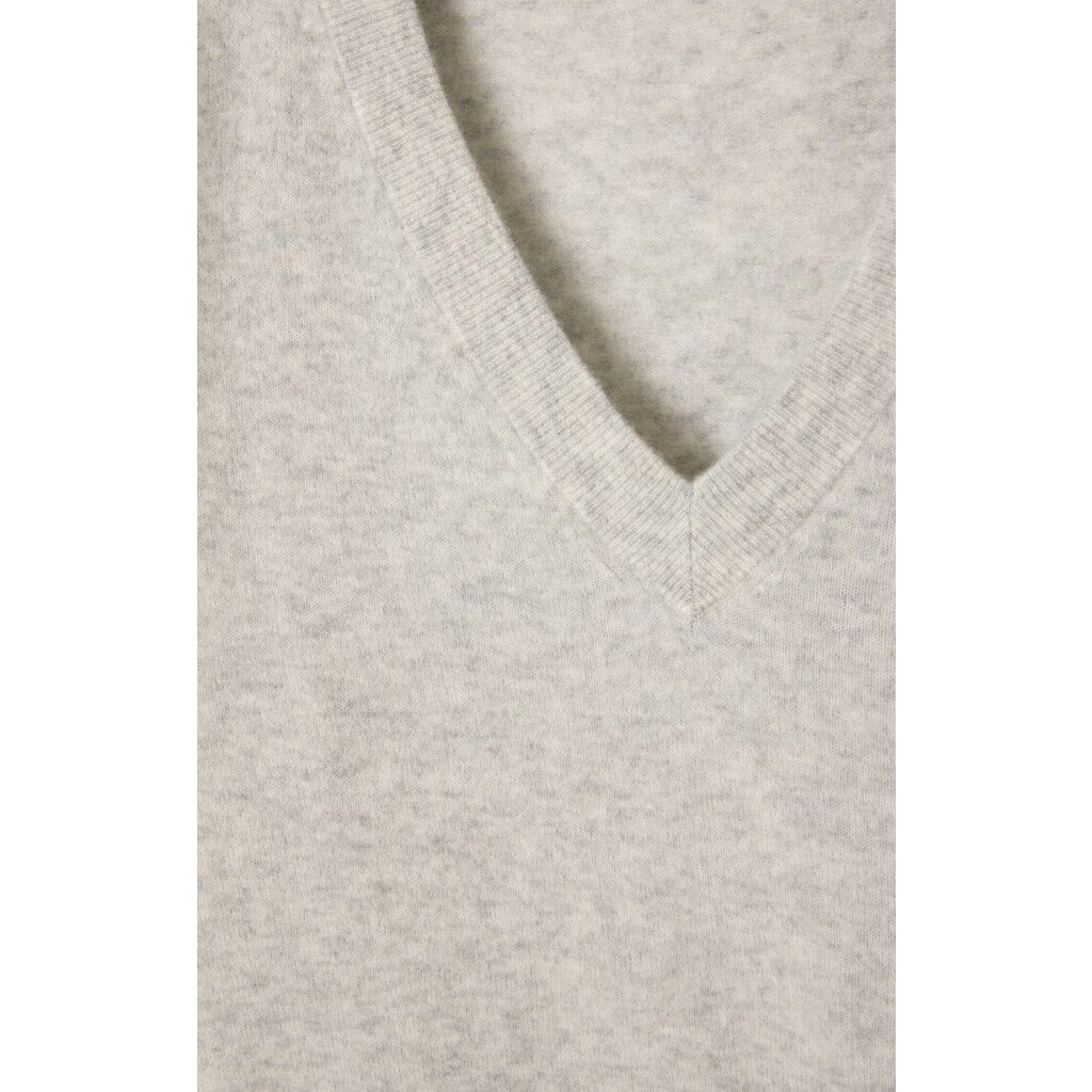 American Vintage v-hals trui in gris chine