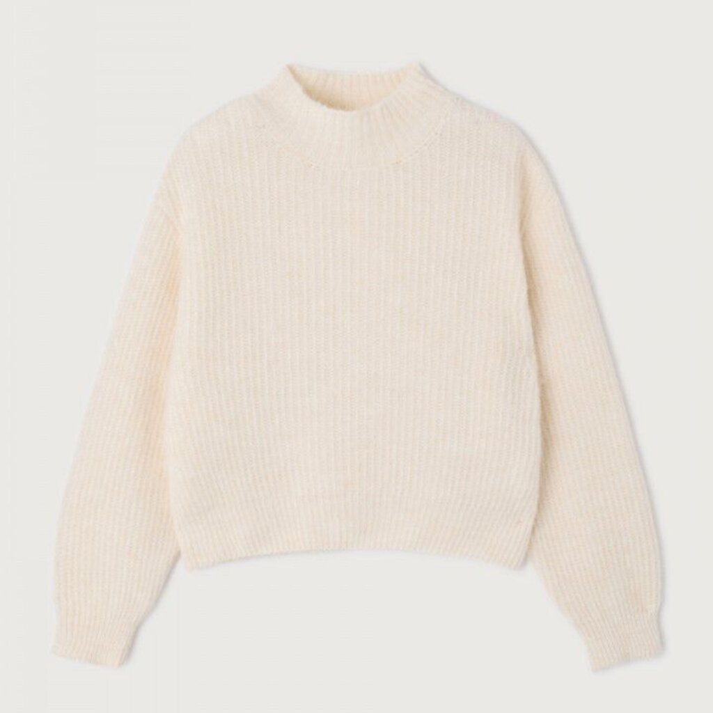 American Vintage trui turtleneck in nacre chine