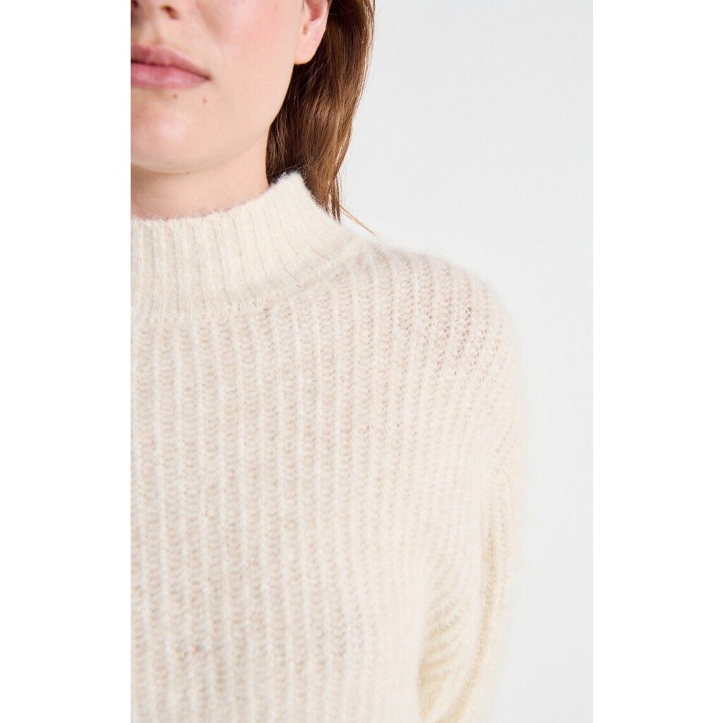 American Vintage trui turtleneck in nacre chine