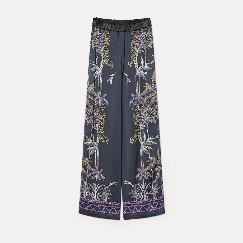 Forte Forte satin pantalon in notte