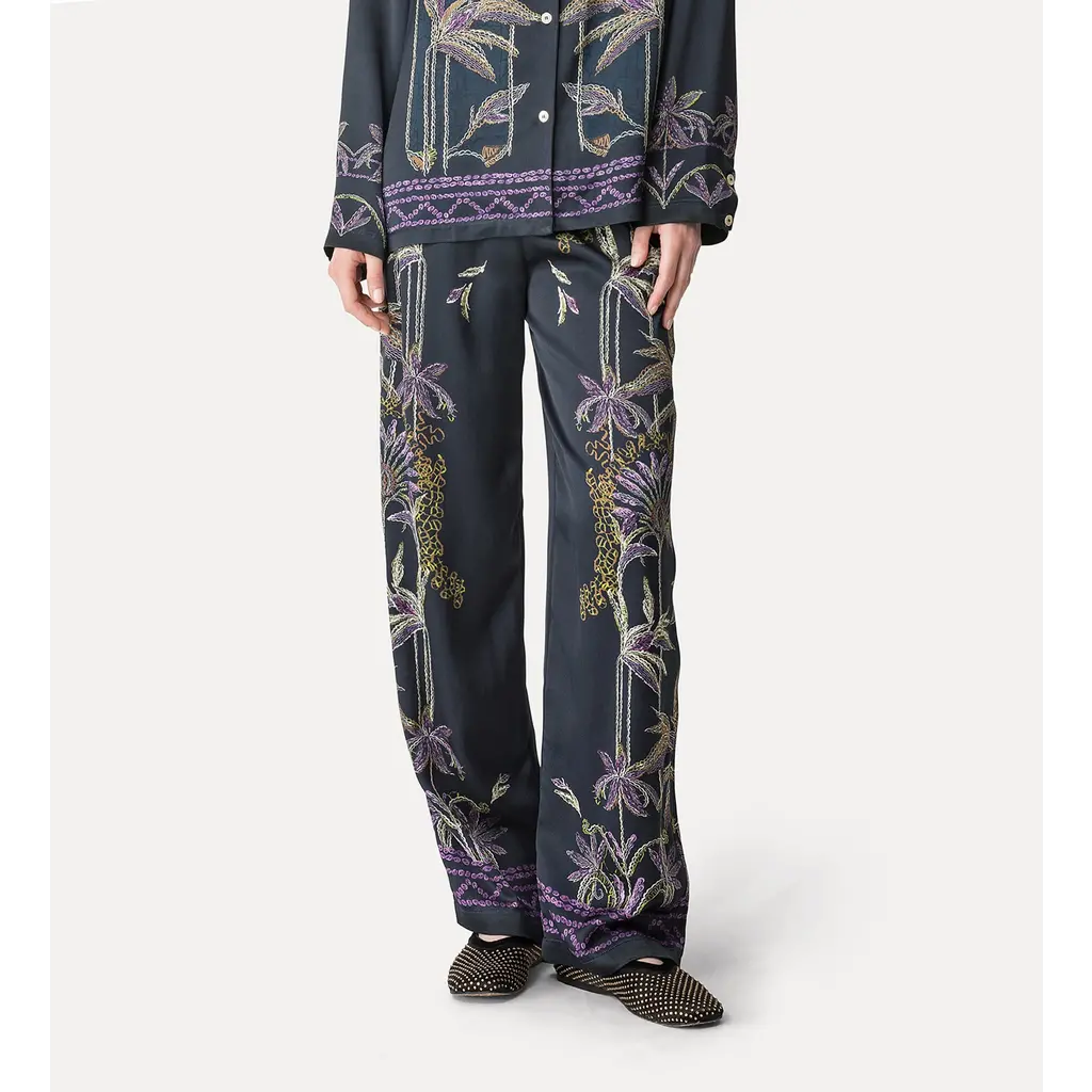 Forte Forte satin pantalon in notte