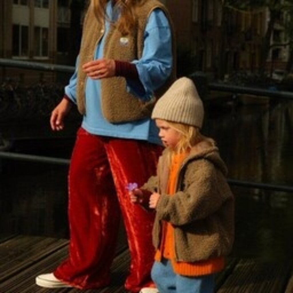 American Vintage bodywarmer/mouwloos vest in nutmeg melange