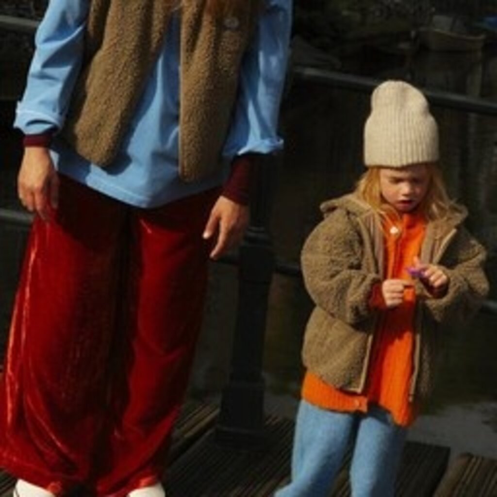 American Vintage bodywarmer/mouwloos vest in nutmeg melange