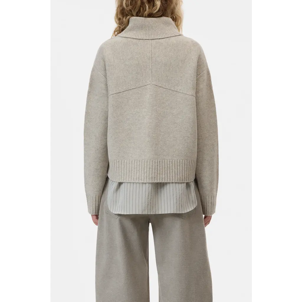 CLOSED rollneck vest in silt grey