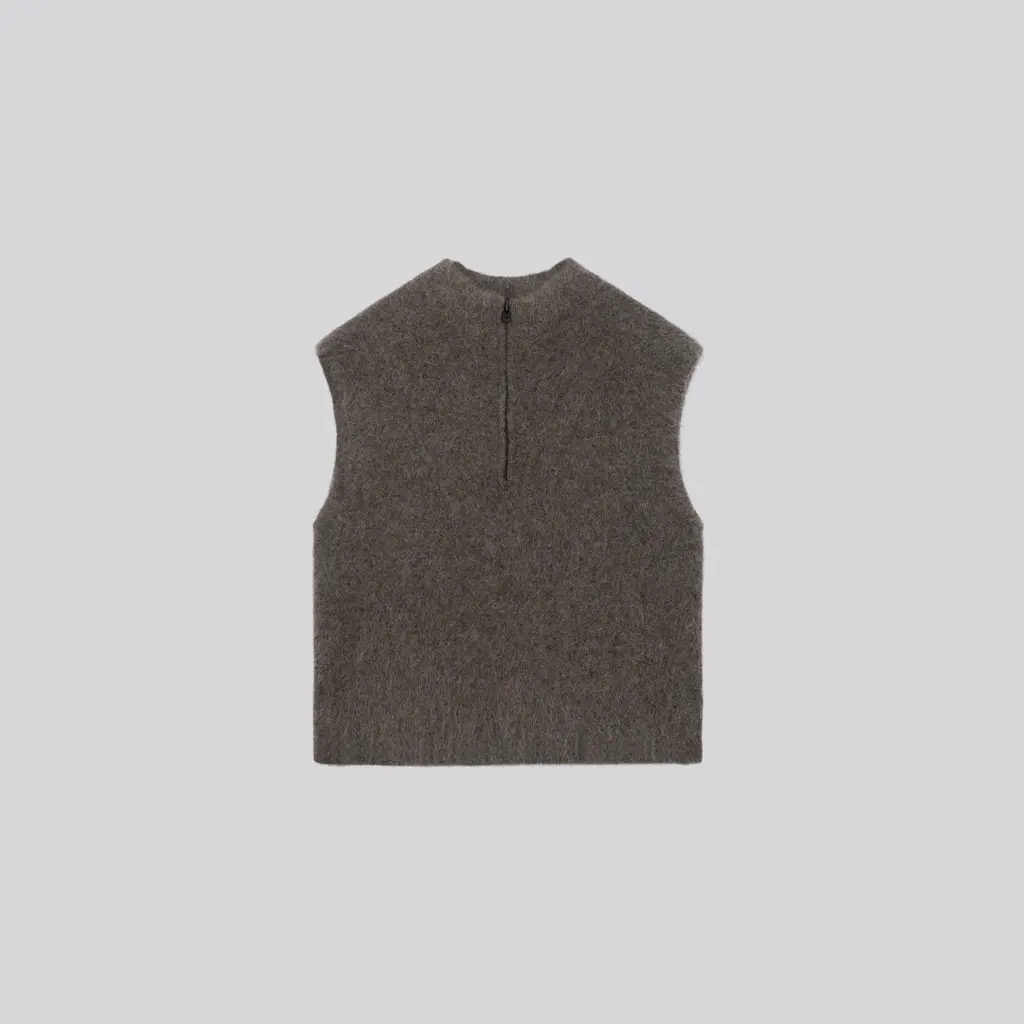 Majestic mouwloos vest in bison