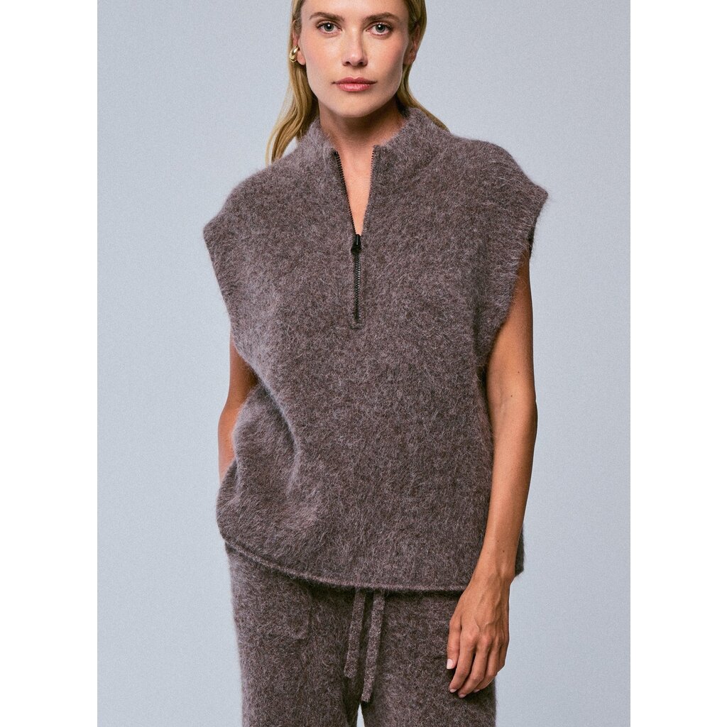 Majestic mouwloos vest in bison