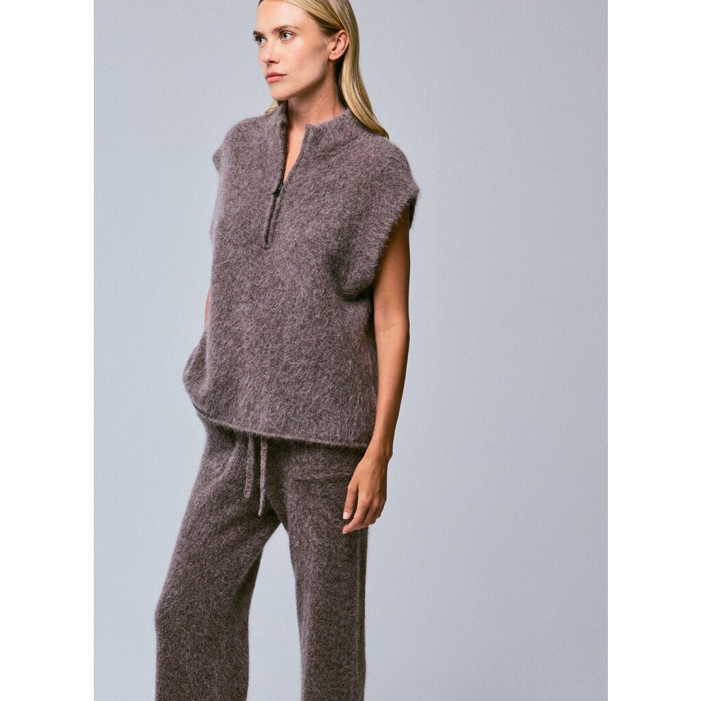 Majestic mouwloos vest in bison