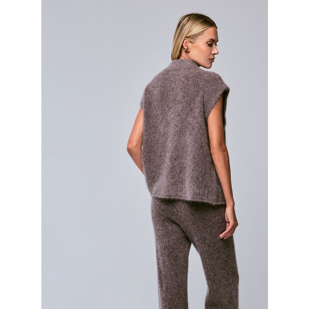 Majestic mouwloos vest in bison